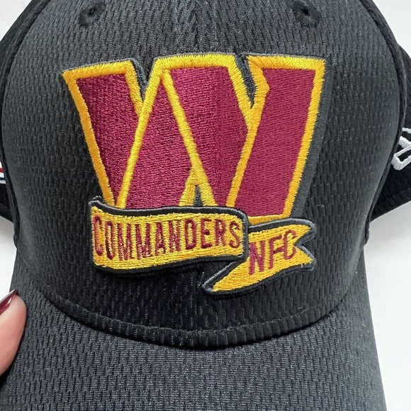 Washington Commanders NFL New Era Cap Hat Black 39THIRTY Medium Large NWOT - Picture 7 of 7